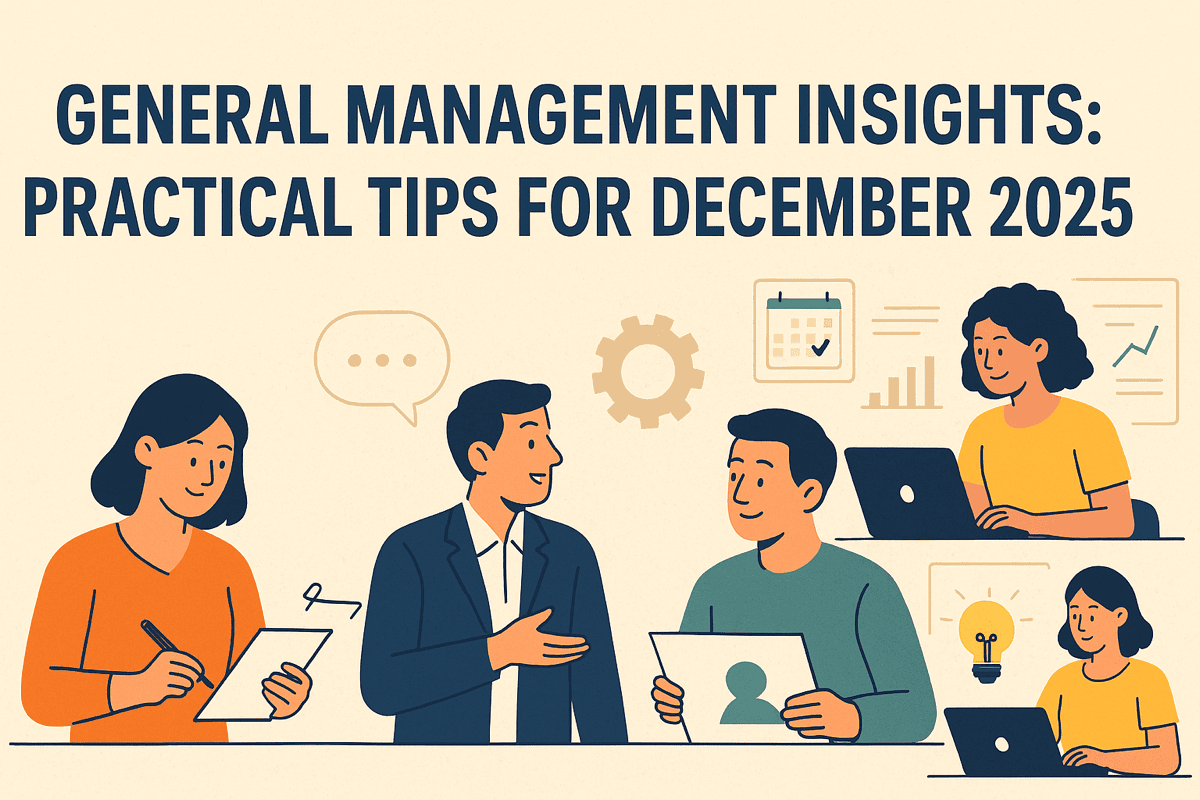 GENERAL MANAGEMENT INSIGHTS: PRACTICAL TIPS FOR DECEMBER 2025